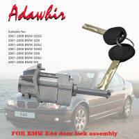 Suitable For 2001-2006 BMW E46 3 Series Door Lock Cylinder Assembly, with 2 Keys 51217019975 51217019976