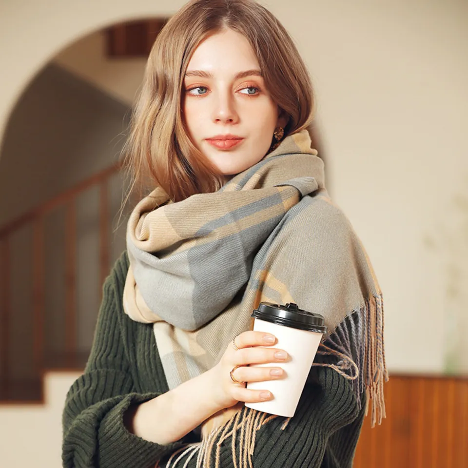 Cheap Classic Autumn Winter Imitation Cashmere Scarf for Women