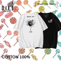 เสื้อยืดแขนสั้นคอกลม(3T) เสื้อ Candy รุ่น Life ผ้า Cotton 100 % ผ้านุ่มนิ่มใส่สบาย ระวังร้านพี่จีนนะจ๊ะCotton 100%  [S-5S-5XL