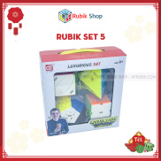 Set 5 Combo 4 Rubik Qiming -Pyraminx,Qicheng -Skewb,Qiheng S-Megaminx,Ivy