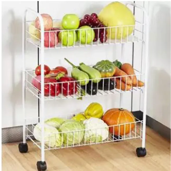 3 Layer Kitchen Storage Rack w/ Wheels Lazada PH