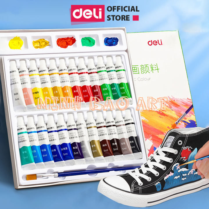 Màu acrylic Deli sẽ khiến bạn cảm thấy như lạc vào một thế giới đầy màu sắc. Với Deli, bạn có thể lựa chọn bất kỳ màu nào mà bạn muốn để tạo ra bức tranh hoàn hảo. Hãy xem ngay để biết thêm chi tiết về loại màu acrylic này.