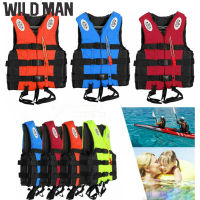 (Ready) โพลีเอสเตอร์เสื้อชูชีพผู้ใหญ่ Universal Swimming Boating เสื้อกล้ามสกี + นกหวีด