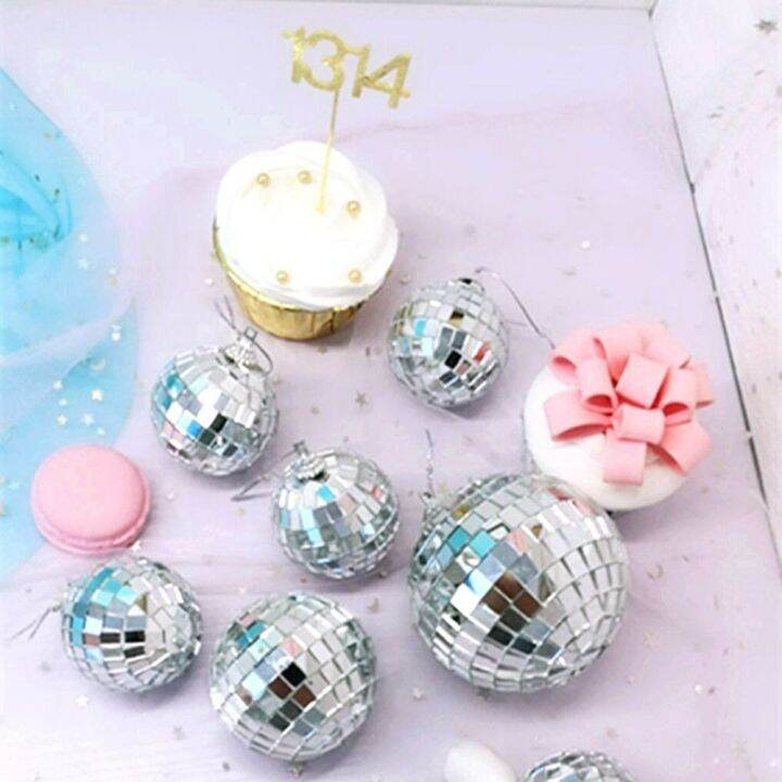LE VICTORY Baby Shower Retro Disco Balls Wedding Mini Disco Ball Cake