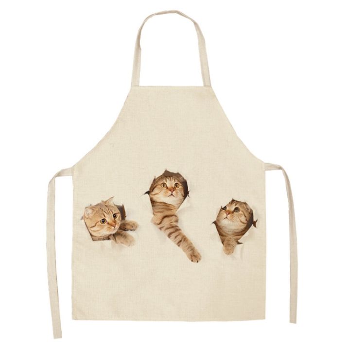 1pcs-lovely-cat-pattern-kitchen-apron-for-women-kids-custom-cotton-linen-bibs-cute-aprons-cleaning-pinafore-home-cooking-53x65cm