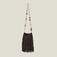 -gh230522g Drawing BaoXiaoHong book suede tassel bag hand beaded handbags female joker national wind restoring ancient ways one shoulder aslant package