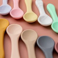 Baby Soft Silicone Spoon Feeding Kid Dishes Toddlers Infant Feeding Accessories Spoon Silicone Tableware Childrens Supplies Bowl Fork Spoon Sets