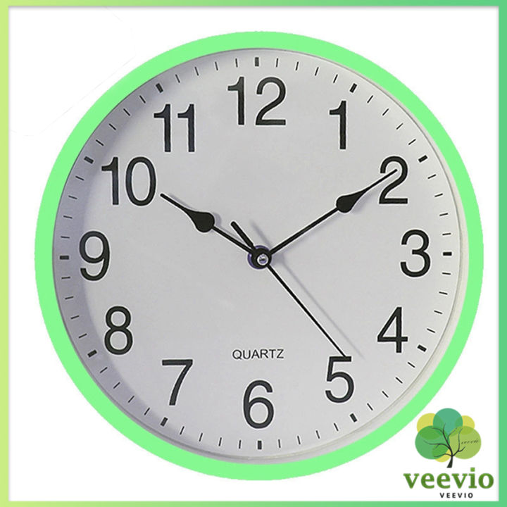 veevio-นาฬิกาแขวนทรงกลม-นาฬิกาเดินเงียบ-เรียบง่ายและมีสไตล์-wall-clock