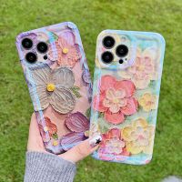 .Suitable For iPhone 14 Pro MAX 11 Fashion Blue Light Flower pattern Phone Case 12 13 pro max 12promax Shockproof Soft Cover