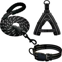Medium Large Dog Harness Nylon Vest Breathable Dog Training Harness Adjustable Reflective Chest Strap For Lador Doberman