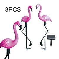WOND 3ชิ้น/เซ็ตโคมไฟ LED พลังงานแสงอาทิตย์ Flamingos Garden Home Yard Pathway Decoration Light