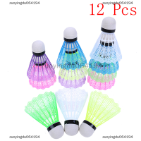 zuoyingdu064194 12 pcs ที่มีสีสันพลาสติกแบดมินตันลูกลูกลูกลูกลูกของเล่นกีฬาการฝึกอบรม