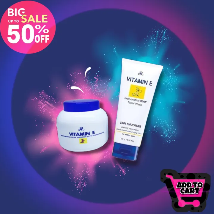 AR Vitamin E Cream/AR Vitamin E Facial Wash/ARON AUTHENTIC/Skincare
