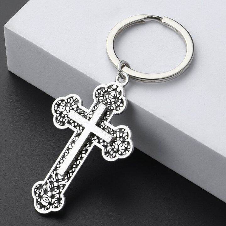 cross-keychain-jesus-key-ring-religious-beliefs-key-chains-for-women-men-diy-car-hanging-punk-simple-jewelry-handmade-gifts-key-chains