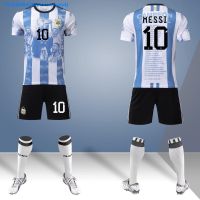 ▥ NBA75thAnniversary4 2022 Qatar World Cup jersey Argentina Brazil Messi C Ronaldo football uniform suit mens custom men