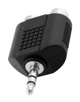 Carlsbro CC310 หัวแปลงแจ็ค RCA เป็นแจ็คเล็ก แบบสเตอริโอ (๋Jack RCA Female plug to 3.5mm Male Stereo Phone Jack Adapter) ** ซื้อ 1 แถม 1 **