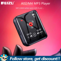 RUIZU A02 M4บลูทูธ MP3 MP4 Player Full หน้าจอสัมผัส1.8นิ้วบลูทูธ V4.0 MP4 MP3 4GB 8GB 16GB เพลง HiFi แบบพกพา Walkman เสียงในตัวลำโพงสนับสนุนการบันทึกวิทยุ FM E-Book นาฬิกาเครื่องเล่นวิดีโอการ์ดสนับสนุน TF ถึง128GB