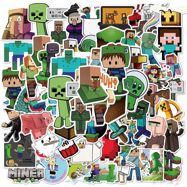 Stiker Game Minecraft Seri 02 50 Pcs / Set Stiker Doodle DIY | Lazada ...