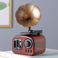 Fityle Retro Gramophone Art Music Box Ornament Home Desktop Decor Present Crafts