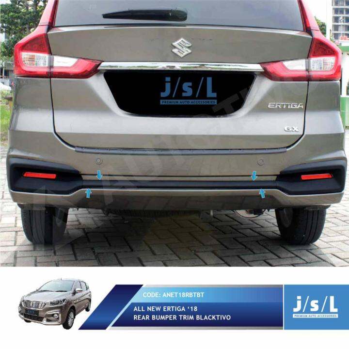 JSL List Bumper Belakang All New Ertiga 2018 Bumper Trim Blacktivo