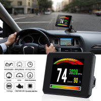 Hud Head-Up Display P16 Obd รถอุณหภูมิน้ำจอแสดงผลดิจิตอลการสิ้นเปลืองน้ำมันเชื้อเพลิง Gps Speed Projector Gauge【fast】