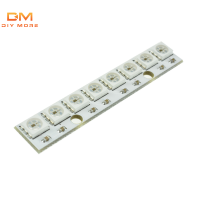 Diymore 8-Bit WS2812 5050 RGB 8 Strip LEDs 5V โมดูลบอร์ดพัฒนาแสงสีเต็มรูปแบบในตัว