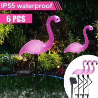 卍✿○ Solar Flamingo Lawn Light Garden Light Outdoor Waterproof Pink Flamingo Lights Landscape Lighting LED Garden Wedding Decor