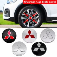 (Feiying Auto)4ชิ้น/เซ็ต60มม. ศูนย์ล้อรถ Hub Caps ขอบล้อรถ Hubcap Badge สำหรับ Mitsubishiis ASX Lancer Pajero Outlander L200 EVO