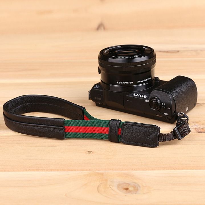 lxh-สายคล้องมือสายกล้องคล้องข้อมือหนังแท้แฮนด์เมดสำหรับ-sony-fujifilm-nikon-olympus-canon-leica-dslr-สายคล้องกล้อง