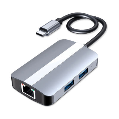 5-IN-1 USB C Hub Type-C Docking Station Multiport Adapter SD TF Card Reader RJ45 Ethernet USB 3.0 USB 2.0สำหรับ MateBook