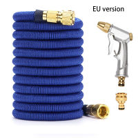 25FT-100FT Garden Hose Expandable Magic Hose Plastic Flexible Car Wash Hose Metal Spray Outdoor Garden Watering