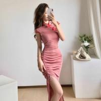 【CW】 Sexy Cheongsam Dress Chinese Style Sexy High Split Dress Women Qipao Party Long Dresses Club Elegant Summer Dress S xl Vestidos