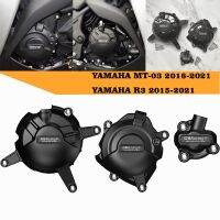 ● ชุดป้องกันฝาปิดเครื่องยนต์อุปกรณ์เสริมมอเตอร์ไซค์สำหรับ GBracing สำหรับ Yamaha MT03 2016-2022 R3 2015-2021