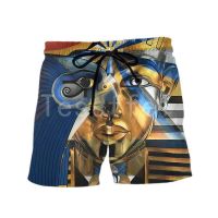 Egyptian Pharaoh Anubis Horus 3D Printed 2023 New Fashion Summer Casual Shorts Men/Women Harajuku Loose Beach Style-30