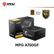 Nguồn máy tính MSI MPG A750GF 750W 80 Plus Gold Full Modular Màu Đen -