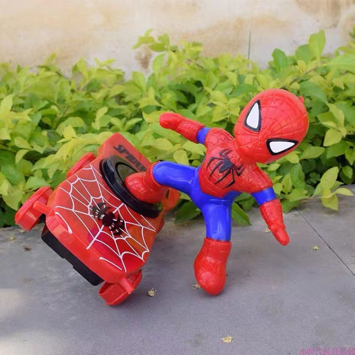 spider-man-stunt-scooter-หมุนได้-360-องศาและไม้ลอย-ของเล่นเด็ก-รถบังคับไฟฟ้ารีโมทพร้อมไฟและดนตรี-ล้มและยืนขึ้น-รถของเล่นเด็กไฟฟ้า-spider-man-scooter