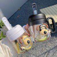 Cup Ins High-Value Simple Niche Tea Separation Portable Anti-Fall Cute Net Red Hot Style Straw Cup 【Bottle】