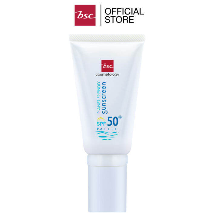 bsc-planet-friendly-sunscreen-spf50-pa-ผลิตภัณฑ์ป้องกันผิวจากมลภาวะแสงแดด-hybrid-sunscreen-และไม่มีสารเคมีที่ก่อให้เกิดปะการังฟอกขาว-ครีมกันแดด