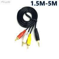 3.5mm Jack To 3 RCA Male Audio Video AV Cable AUX Stereo Cord 3RCA Standard Converter Wire for Speaker TV Box CD DVD Player