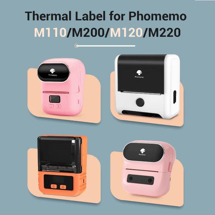 230pcs-rolls-40mmx30mm-phomemo-pure-color-square-series-thermal-label-sticker-paper-diy-stationery-for-m110-m200-label-printer