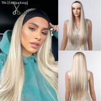 ALAN EATON Long Blonde Synthetic Headband Wig Ombre Blonde Straight Hair Wigs Natural Looking Heat Resistant Fiber for Daily Use [ Hot sell ] ea1voy