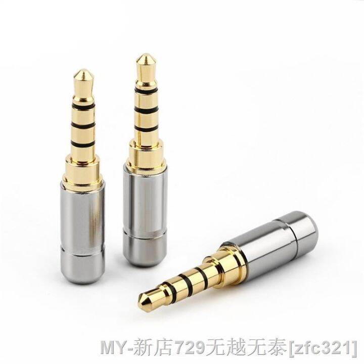 cw-3-5-jack-stereo-4-poles-hifi-headphone-plug-3-8mm-headphones-upgrade-cable-gold-plated-length-32mm