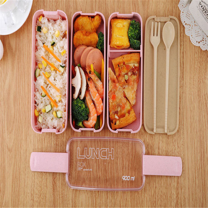 Three-layer Convenience Box Bento Box Kids Office Worker Microwave Oven ...