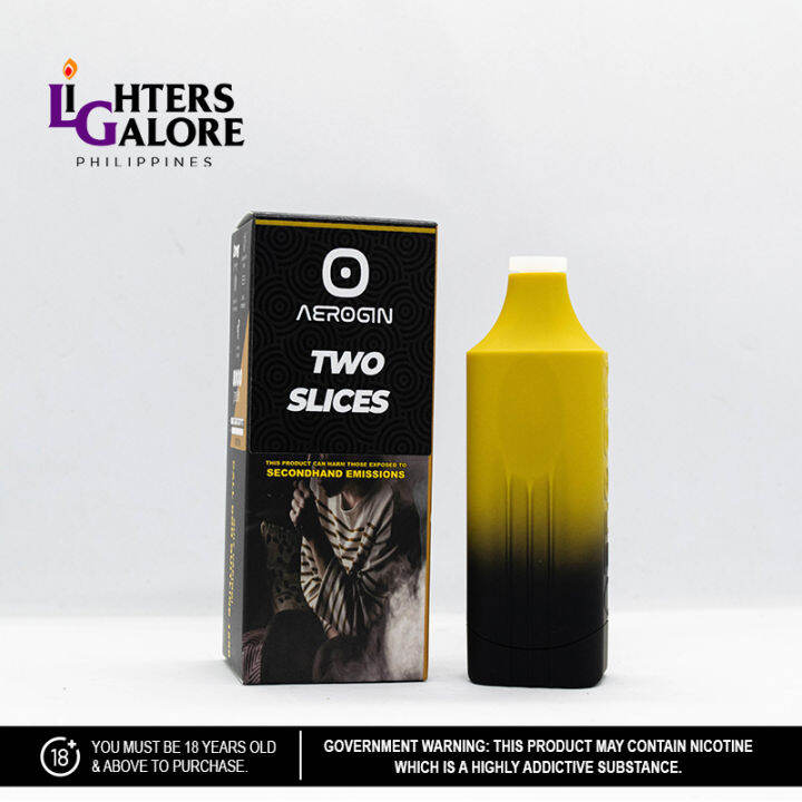 Lighters Galore AEROGIN DISPOSABLE VAPE (TWO SLICES) 8000 PUFFS 2MG
