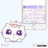 Princess cat 4 Keyboard Theme⎮(E-Voucher) for Pastel Keyboard App