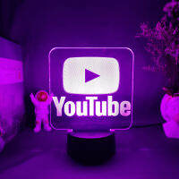 Cool 3D Illusion Lamp Perfect Live Streaming Room Decoration PC Desk Backlight Popular Youtubers Online Gamer Night Light Gift