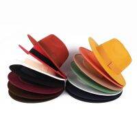 Candy Color Fedora 7Cm Jazz Hat Autumn And Winter Mens And Womens Soft Hat Square Ribbon Accessories Sombrero Hombre Шляпа Жен