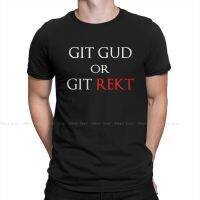 MenS Git Gud Or Rekt Shirt Dark Souls Lord Manus Darkstalker Kaathe Game Pure Cotton Clothes Humor Short Sleeve Crew Neck Tees