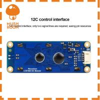 I2C LCD 3.3V/5V โมดูลการสื่อสารสีขาวและสีน้ำเงินพื้นหลังบอร์ดหน้าจอ LCD โมดูลแสดงผลสีฟ้าสีขาว