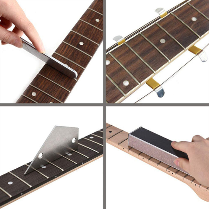 luhuiyixxn-1ชุดกีตาร์-fingerboard-luthier-เครื่องมือกีตาร์-fret-crowning-ไฟล์ปรับระดับคาน